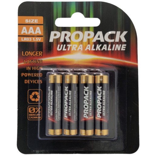 PROPACK ULTRA AAA ALKALICKÉ BATÉRIE SADA 4 ks