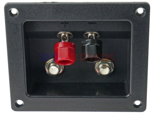 Zásuvka na reproduktor x2 banánik +2x Jack 97mm x 83mm