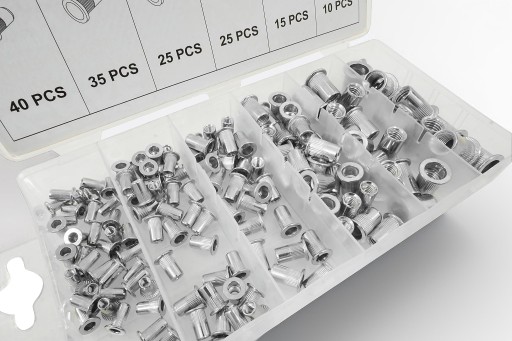 OCEĽOVÉ NITOVACIE MATICE VEĽKÁ SADA OCEĽOVÝCH NITOVACÍCH MATIC M3-M10 150 KS