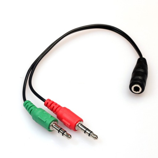 Splitter Slúchadlá Mikrofón 3,5 AUX mini Jack