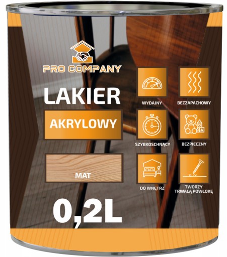 Pro Company Akrylový lak na drevo 0,2L Mat