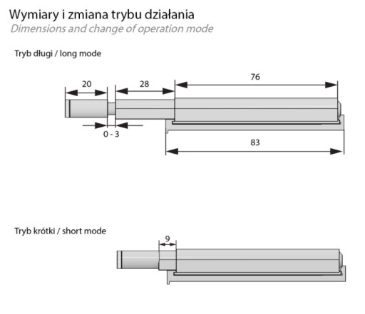 PUSH TO OPEN zátka na nábytok, biela, zátka do skrinky