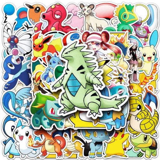 Nálepky Pokémon s Pikachu Sada 50 kusov v kufríku Nálepky pre dieťa ako darček