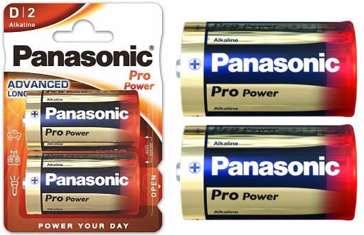 Alkalické batérie Panasonic Pro Power D LR20 1,5V blister 2 ks.