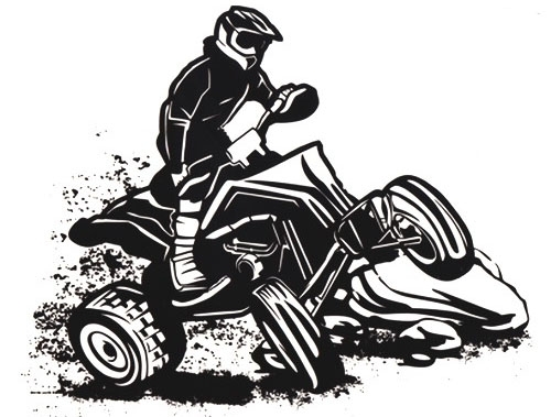 NÁLEPKA MOTOCYKLISTA ŠTVORKOLKOĽKOVÝ TUNING