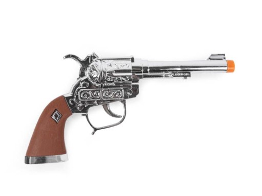 KOVBOY REVOLVER KOVBOY ZBRAŇ STRIEBORNÁ 25cm