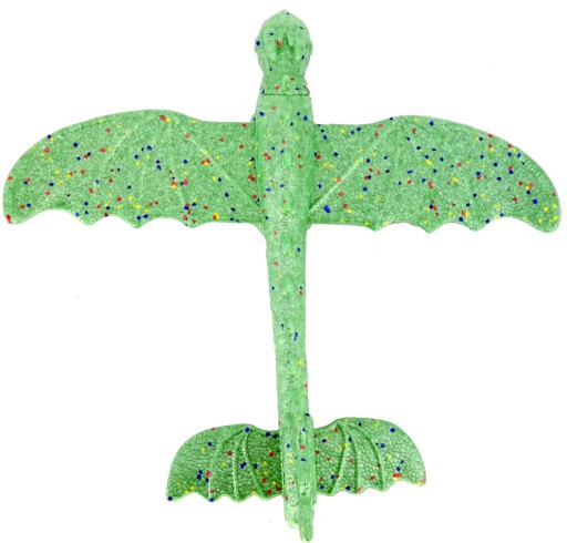 HRAČKA KITE PRE DETI LIETADLO STYROFOAM ŠÍPKA VTÁCI KLOZÁK ZELENÝ