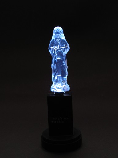 Veľká náplň do sviečok Maryja, LED elektrická sviečka čierna 18cm Maryjka