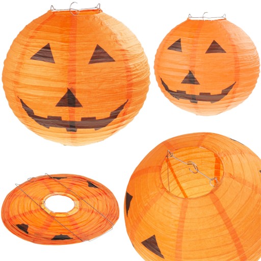 VEĽKÁ ZÁVESNÁ PAPIEROVÁ TEKVICOVÁ LAMPA HALLOWEEN