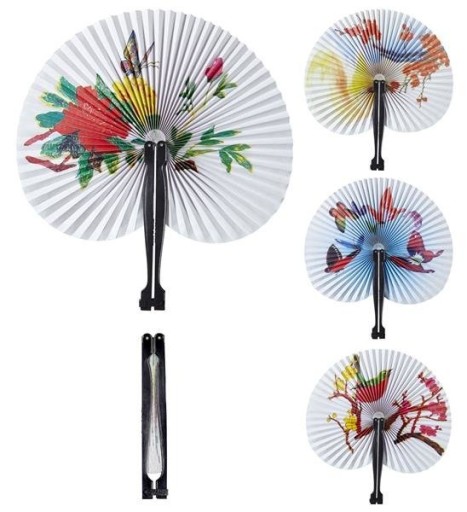PAPIEROVÝ VENTILÁTOR, MOTÍV ĎALEKÝ VÝCHOD, SKLÁDANÝ