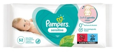 Pampers Sensitive vlhčené obrúsky pre deti 52 ks