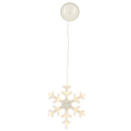 LED svetielka, závesná vianočná dekorácia, vločka, 45cm, 10 LED