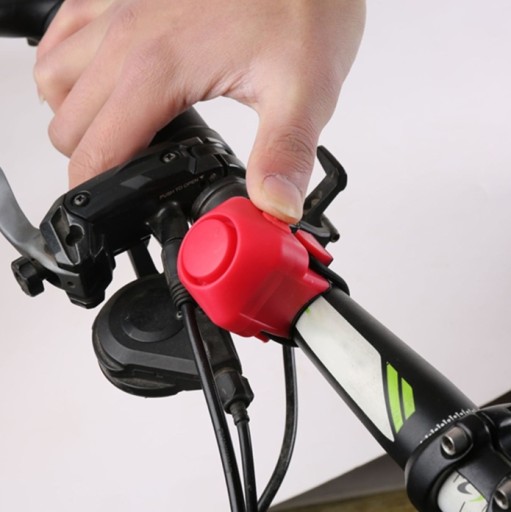 Elektronický zvonček na bicykel, vodeodolný a pevný
