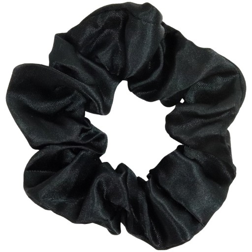RUB NA VLASY SCRUNCHIE, SATÉN, ČIERNA