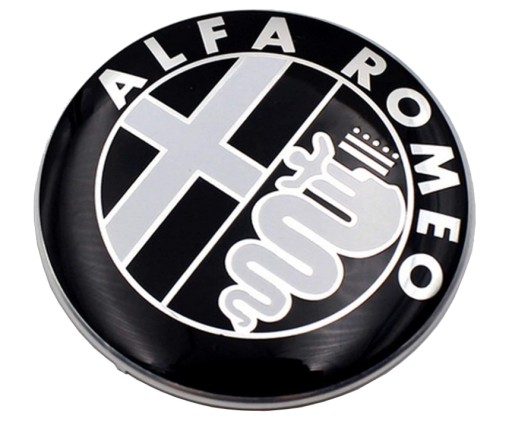ALFA ROMEO emblémová chlopňa kapoty 74 mm čierna
