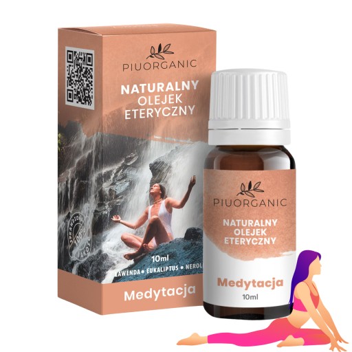 PRÍRODNÝ ESENCIÁLNY OLEJ 100% MEDITÁCIA Aromaterapeutické sviečky Difuzér 10 ml