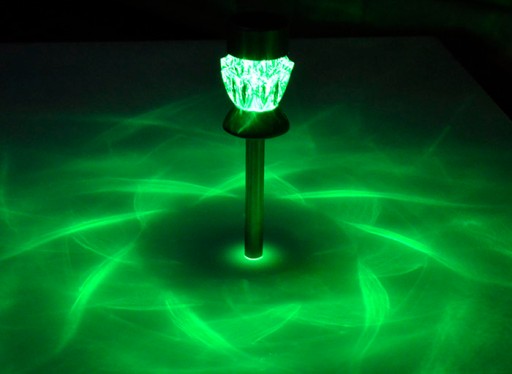 solárne svietidlo 1LED RGB/1LED biela záhradná dekorácia milticolor crystal P-710