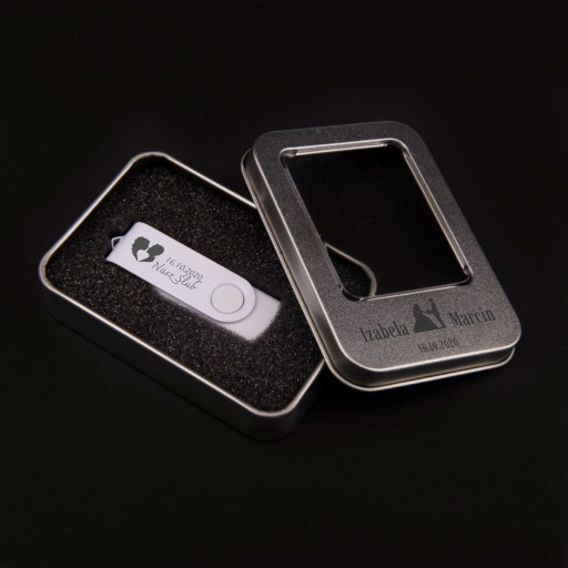 Pendrive 4 GB 2.0 + Metal Box + SVADOBNÉ gravírovanie