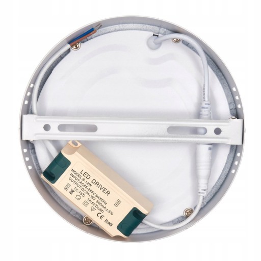 Okrúhly prisadený LED panel 12W CCD