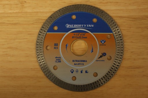 Diamantový kotúč na kameninu 115x22,2 / 20 mm / ET115 ENERGOTYTAN POLSKA