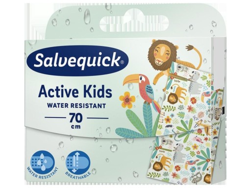 SALVEQUICK ZÁPLATY KIDS ACTIVE KIDS 70CM PRE DETI ZVIERATÁ VODEODOLNÉ