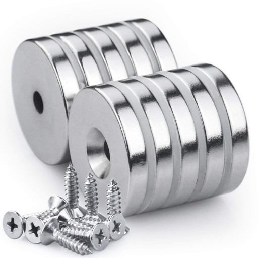 NEODYMIOVÝ MAGNET S OTVOROM PRE SILNÝ VALEC OTVORY NA SKRUTKU PODLOŽKY 14x3