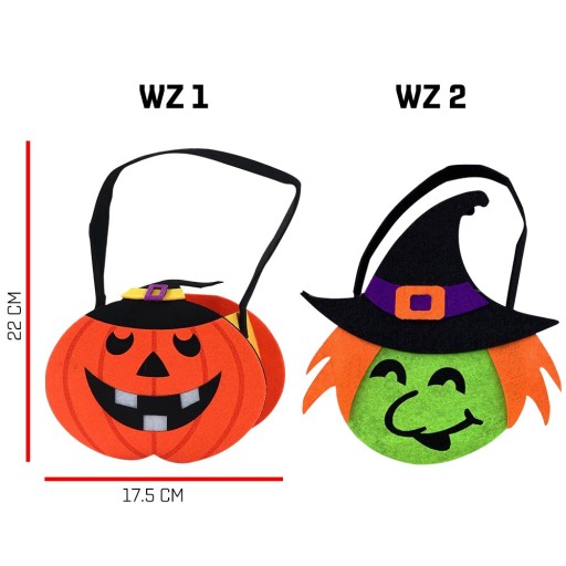 KOŠÍK KOŠÍK PLSTENÝ NÁDOB NA SLADKOSTI HALLOWEENSKÉ CUKROVINKY KAPACITA TEKVINY