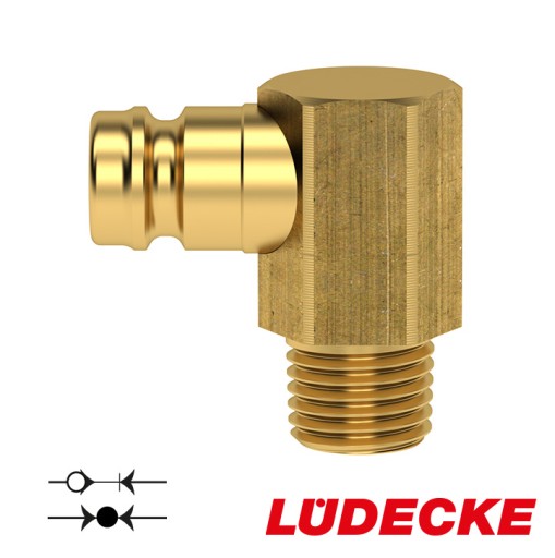 Zátka na reguláciu teploty, uhol 90° DN 6 LUDECKE GZ M 14x1,5 MS - HASCO Z8