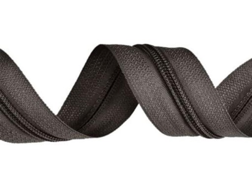 Páska na zips 5 zips Špirála 10m + 10s Šedá