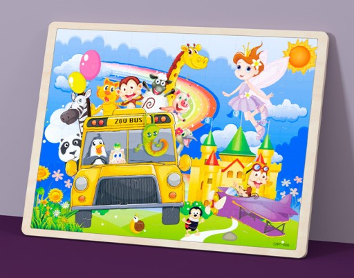 DREVENÉ PUZZZLE 60 KUSOV PUZZZLE ZOO 885