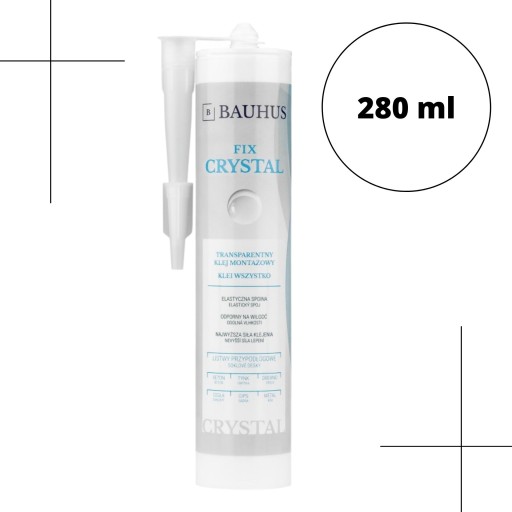 Fix Crystal Bauhus bezfarebné montážne lepidlo na pásy