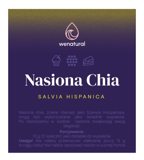 Chia semienka 1kg Wenatural - Šalvia španielska