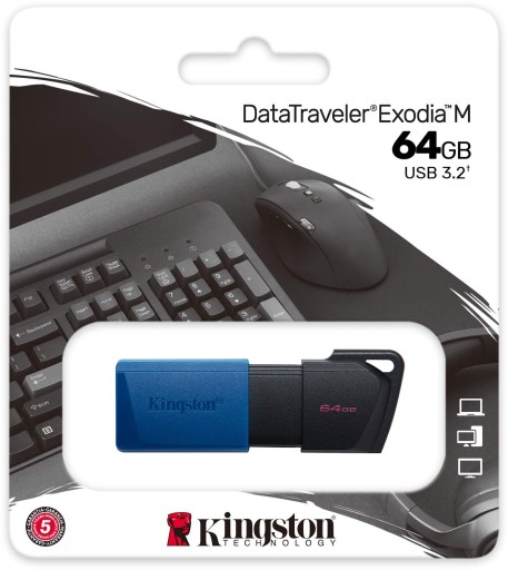 PENDRIVE Kingston 64GB USB 3.2 Gen 1 EXODIA modrá