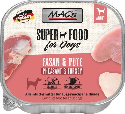 MAC'S DOG PRE DOSPELÝCH KRMIVO S BAŽANTOM A TURECKOM 150g