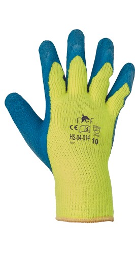 Akrylové rukavice potiahnuté latexom, veľkosť 10