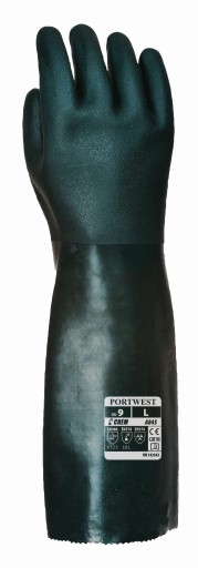 Chemicky odolné dvojvrstvové rukavice A845 45 cm XL