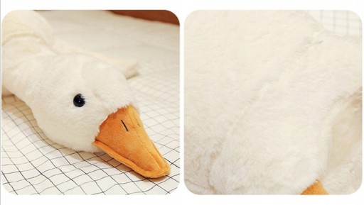 HUSIA PLYŠOVÝ MASKOT, VEĽKÝ VANKÚŠ NA KAČKU, 50CM