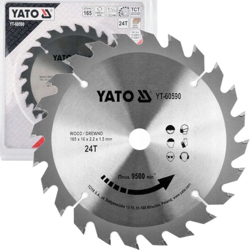 YATO WIDI WOOD SHIELD 165x16x2.4x1.2 mm 24T