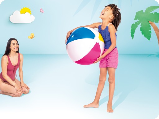 FAREBNÉ FARBY PLÁŽOVÉ LOPTY 61 cm INTEX 59030