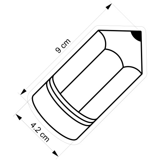 Formička Školská vedecká ceruzka 1 9cm