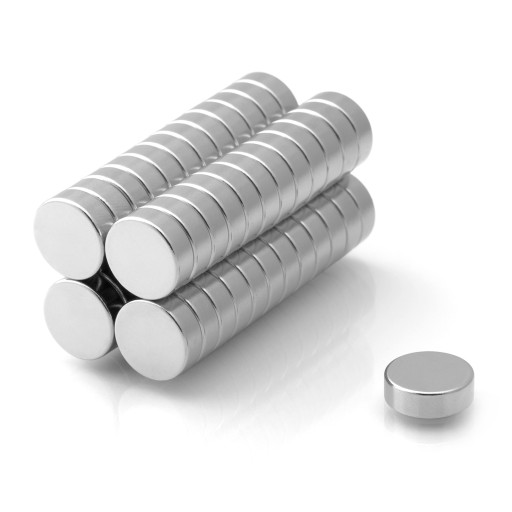 okrúhly NEODYMOVÝ MAGNET 12X4 N38 SILNÝ