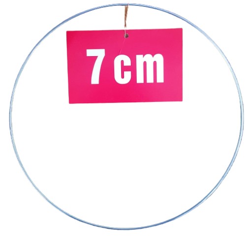 STRIEBORNÝ prsteň/ráfik na lapače snov a makramé 7 cm