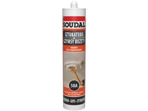 Montážne lepidlo na vodnej báze Soudal 50A Stucco Rosettes