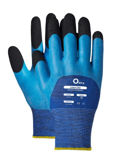 Penové vodeodolné latexové pracovné rukavice RwnylBi Foam 12 párov 10XL