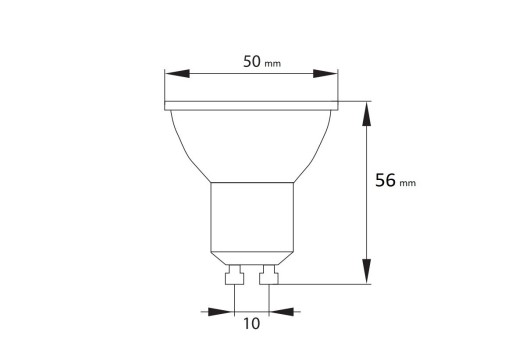 GU10 LED žiarovka 1W = 10W 230V 3000K Teplá farba 90lm Podhľad Dekorácia