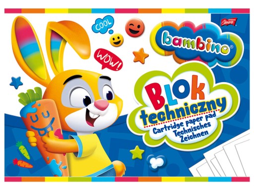 BAMBINO technický blok 10 bielych listov A4