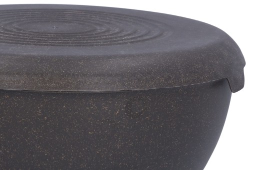 PLASTOVÁ KUCHYŇSKÁ MISKA S POKROKOM, HNEDÁ, BIO, 29 CM NA ŠALÁT, ČIPESKY, 6L