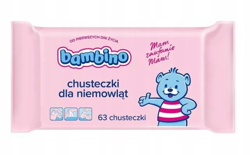 Bambino vlhčené obrúsky pre deti 63 kusov
