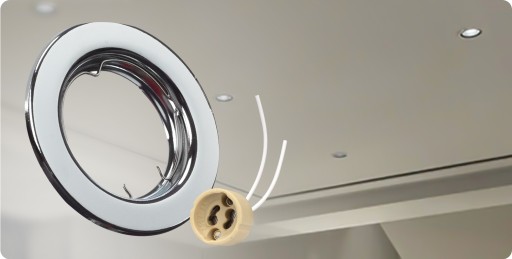 OKRUHÁ MALÁ LED LAMPA STROPNÁ LAMPA HALOGÉNOVÁ GU10 LED ŽIAROVKA