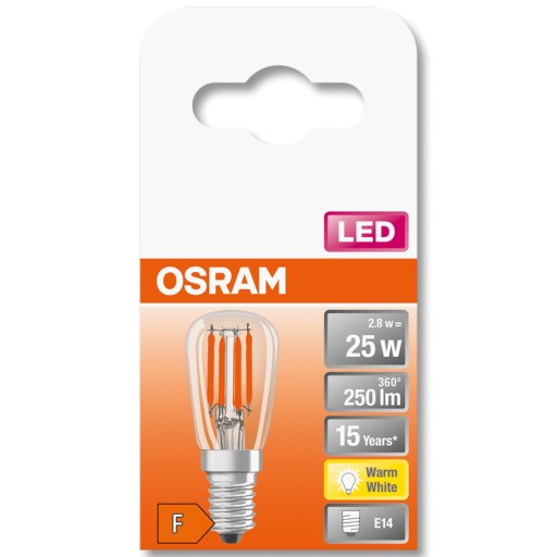 MINI E14 T26 LED žiarovka 2,8W 2700K OSRAM Filament